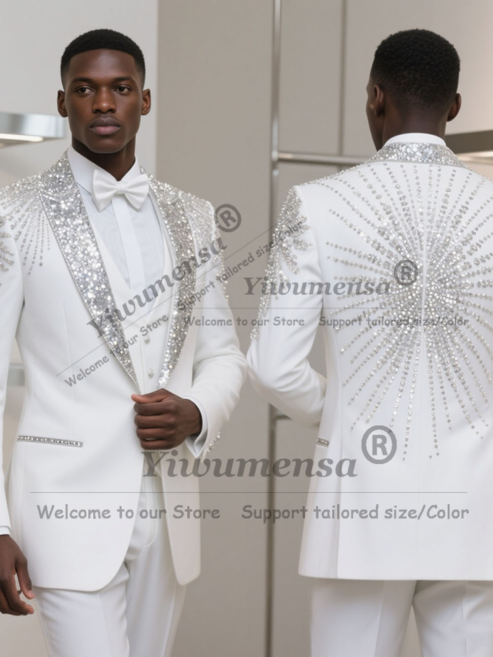 Men'S Formal Wear For Engagement - Lüks Takımlar Erkek Nişan Kıyafeti Işıltılı
