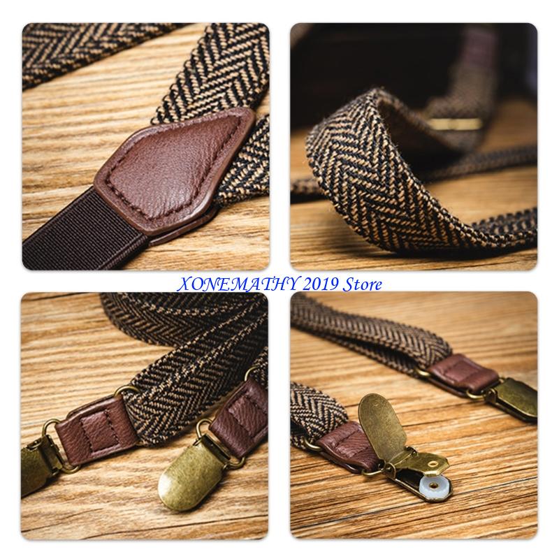 Suspender Clip Formal - F42F Ayarlanabilir Jakarlı Jartiyer Erkekler İçin