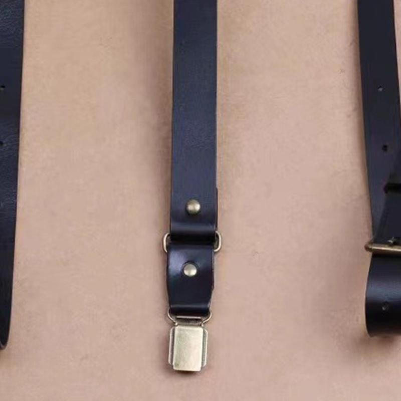 Suspender Clip Formal - 39BD Ayarlanabilir PU Deri Askı Askıları