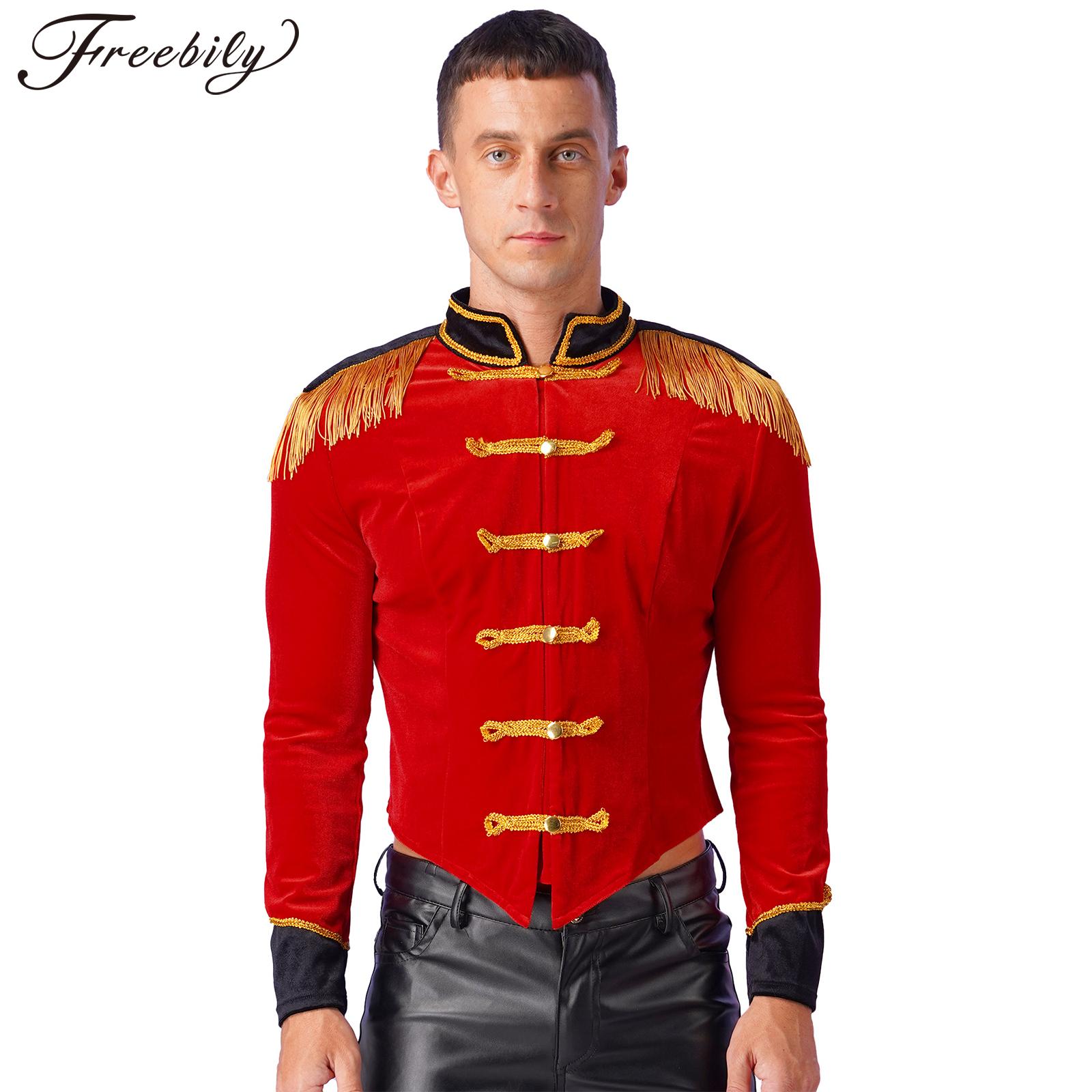 Men Formal Wear Coat - Erkekler Sirk Direktörü Kostümü Uzun Kollu