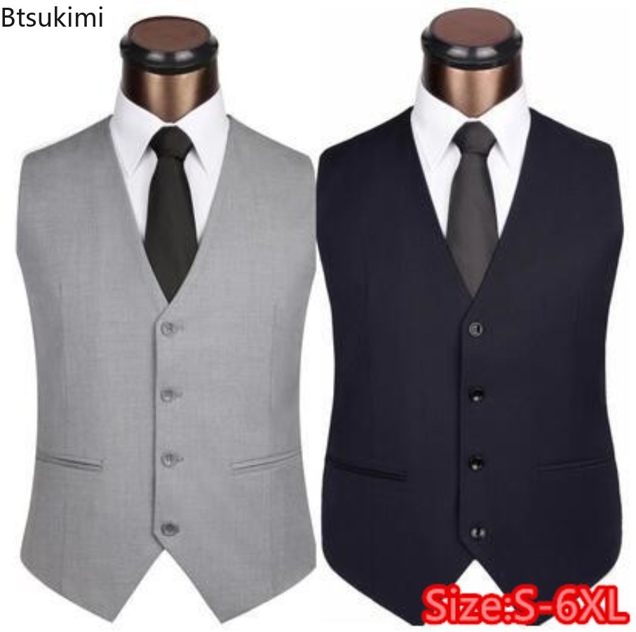 Men Formal Wear Vest - S-6XL Artı Boyutu erkek Kore Slim