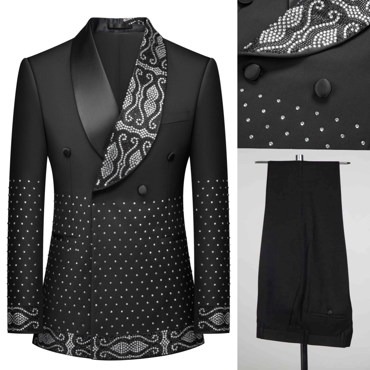 Men'S Formal Wear No Suit - Gerçek Resim Erkek Takım Elbise Kristal