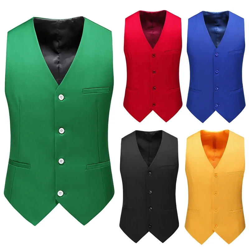 Men Formal Wear Vest - 17 Renk Butik Moda Rahat Düz