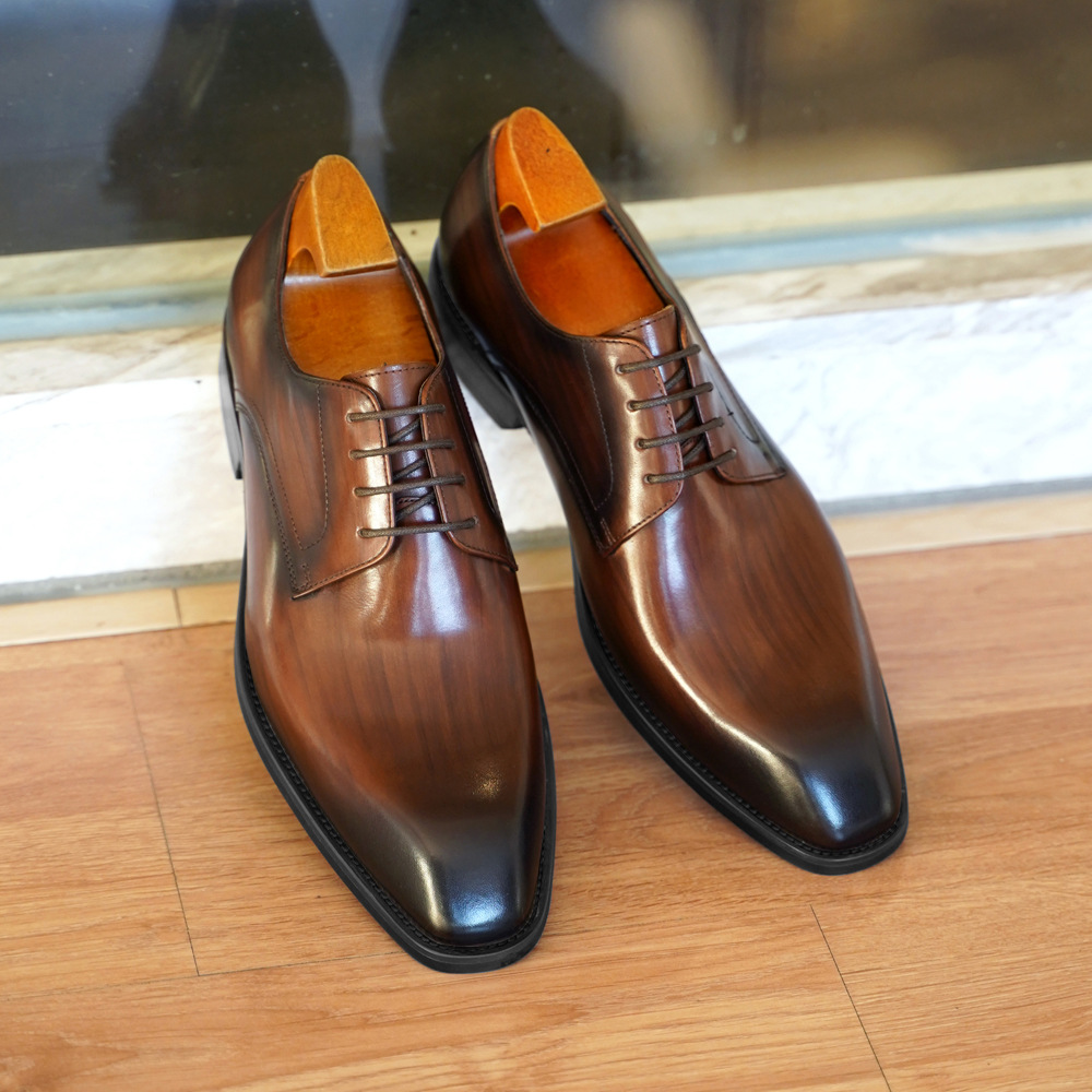 Men Formal Wear Dress - Erkek Iş Rahat Ayakkabılar Sıkıntılı Ahşap