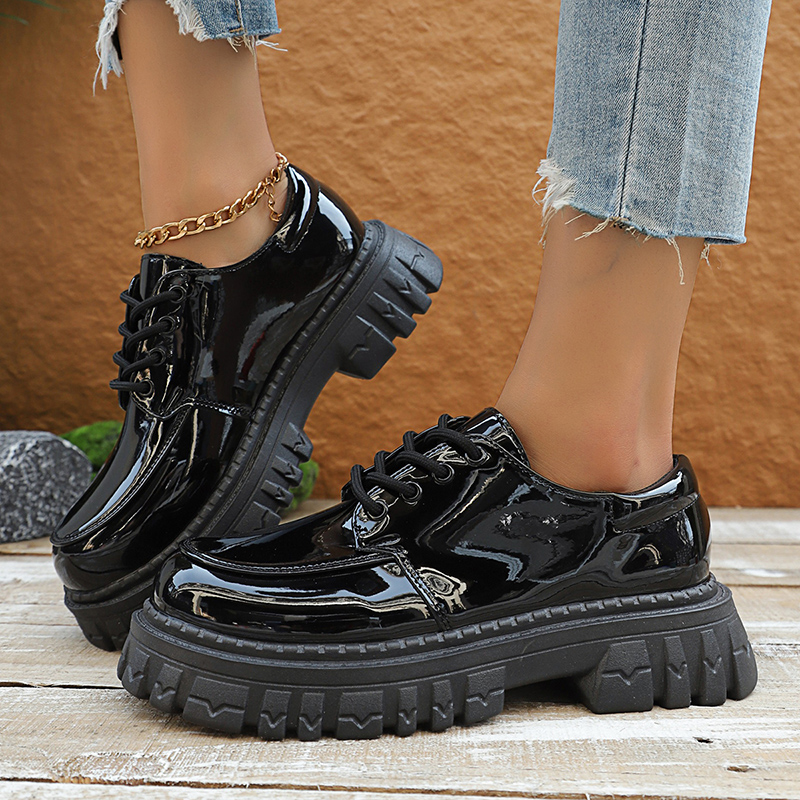 Kadınlar için Tıknaz Platform  - Patent Leather Oxford incelemesi ve fiyatı