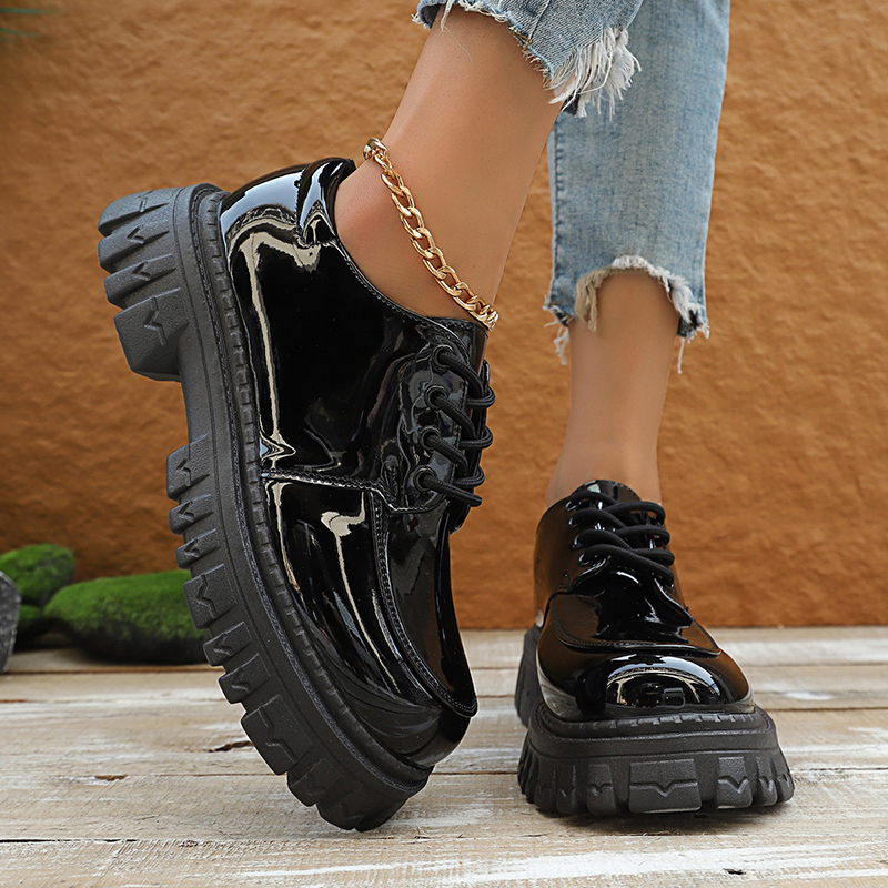 Kadınlar için Tıknaz Platform  - Patent Leather Oxford incelemesi ve fiyatı