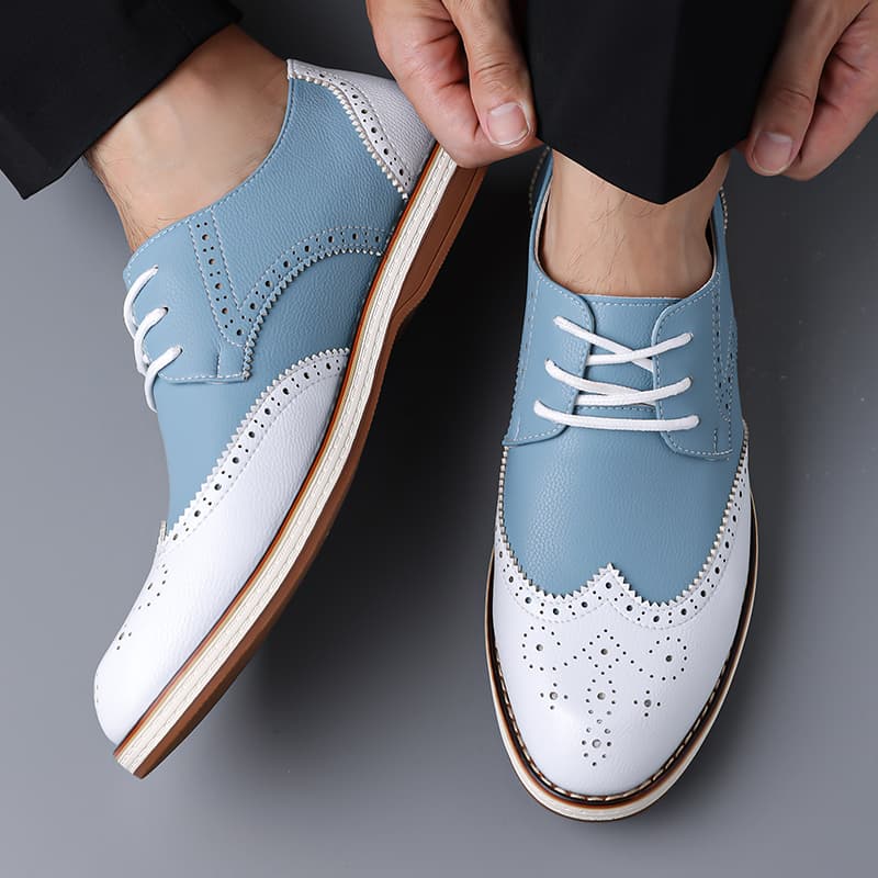 Erkek Beyaz Mavi İki Renkli Br - Patent Leather Oxford incelemesi ve fiyatı