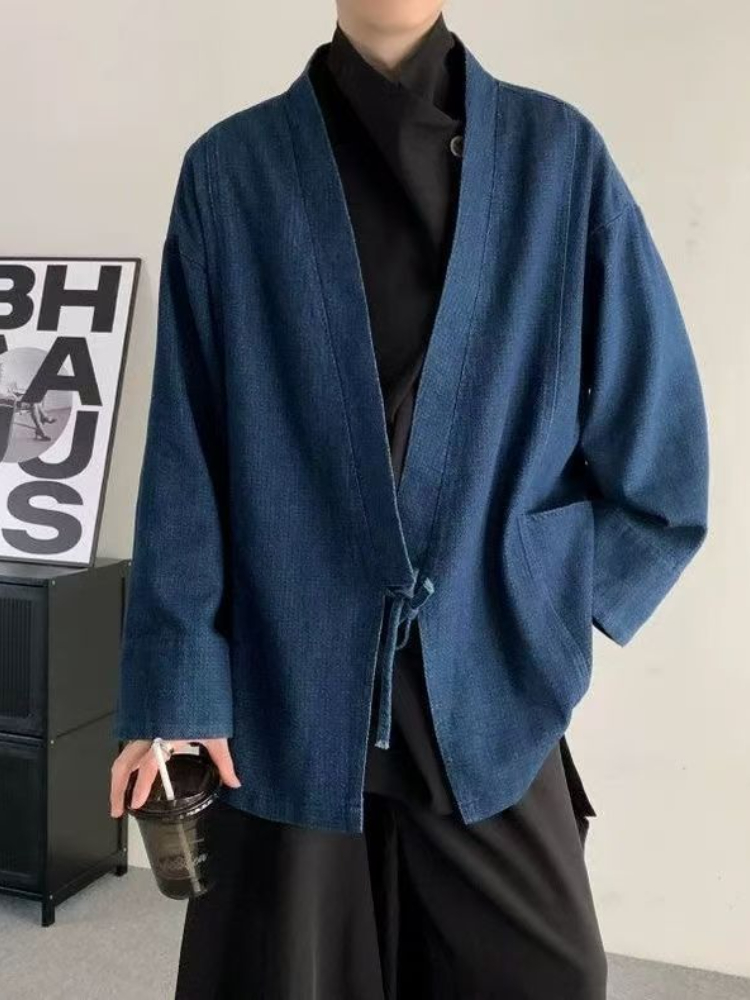 Vintage Japon Tarzı Denim Ceke - Men Formal Wear Coat incelemesi ve fiyatı