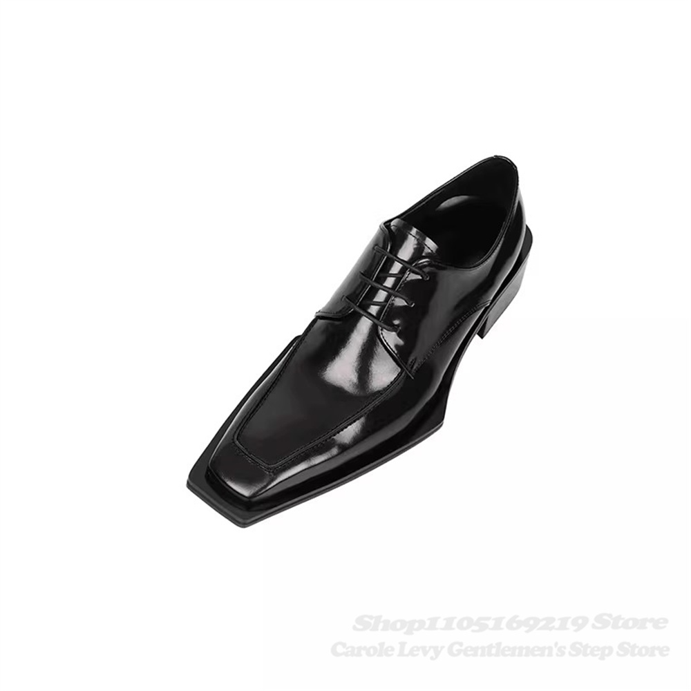 Siyah Rugan Deri Erkek 4Cm Top - Patent Leather Oxford incelemesi ve fiyatı