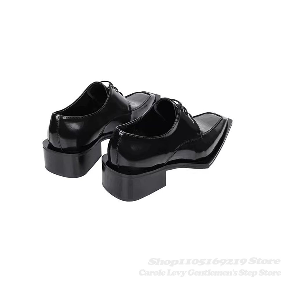 Siyah Rugan Deri Erkek 4Cm Top - Patent Leather Oxford incelemesi ve fiyatı