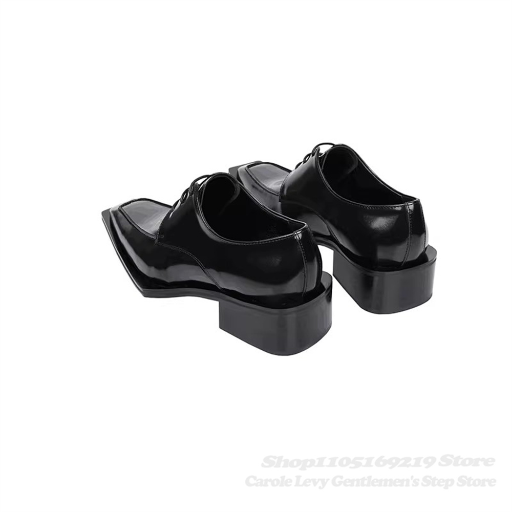 Siyah Rugan Deri Erkek 4Cm Top - Patent Leather Oxford incelemesi ve fiyatı